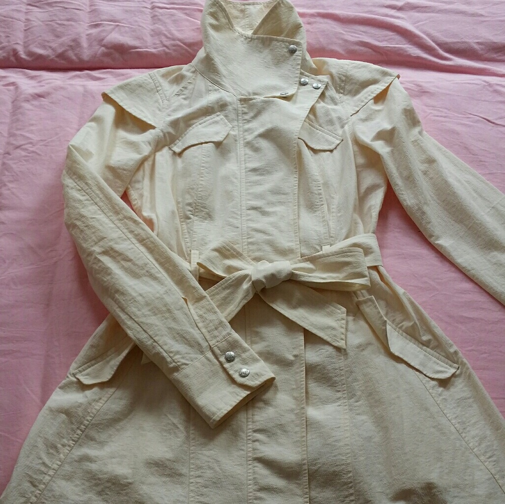 Armani exchange cream lightweight jacket